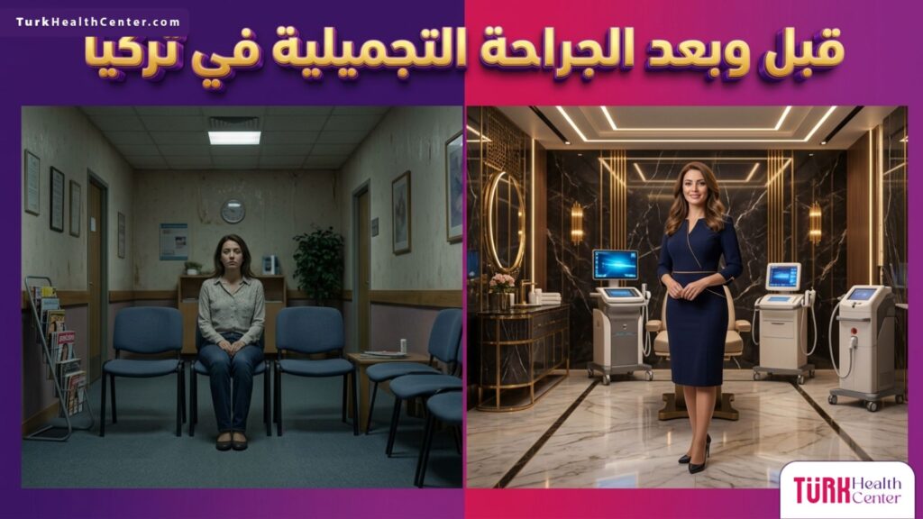 مقارنة قبل وبعد الجراحة التجميلية في تركيا تبرز التحول نحو الرعاية الطبية الفاخرة والنتائج المثالية.