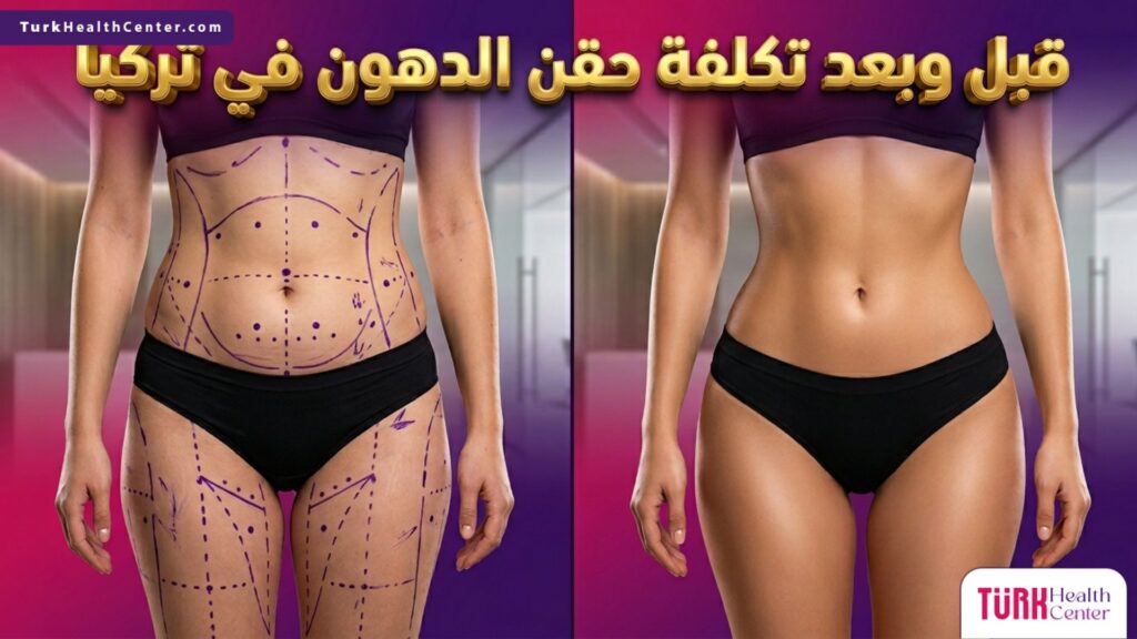 صورة قبل وبعد توضح النتائج المذهلة المرتبطة بموضوع تكلفة حقن الدهون في تركيا