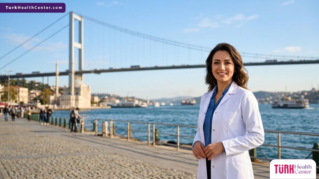 طبيب أسنان محترف أمام جسر البوسفور كرمز لجودة و تكلفة فينير الأسنان في تركيا