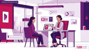 توضيح مرئي لخطوات تحديد تكلفة ابتسامة هوليود في تركيا داخل عيادة فخمة 