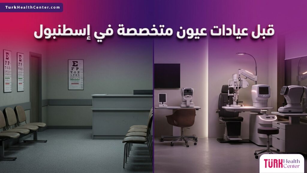 مقارنة قبل وبعد تظهر التطور المذهل للتقنيات الطبية في عيادات عيون متخصصة في إسطنبول.