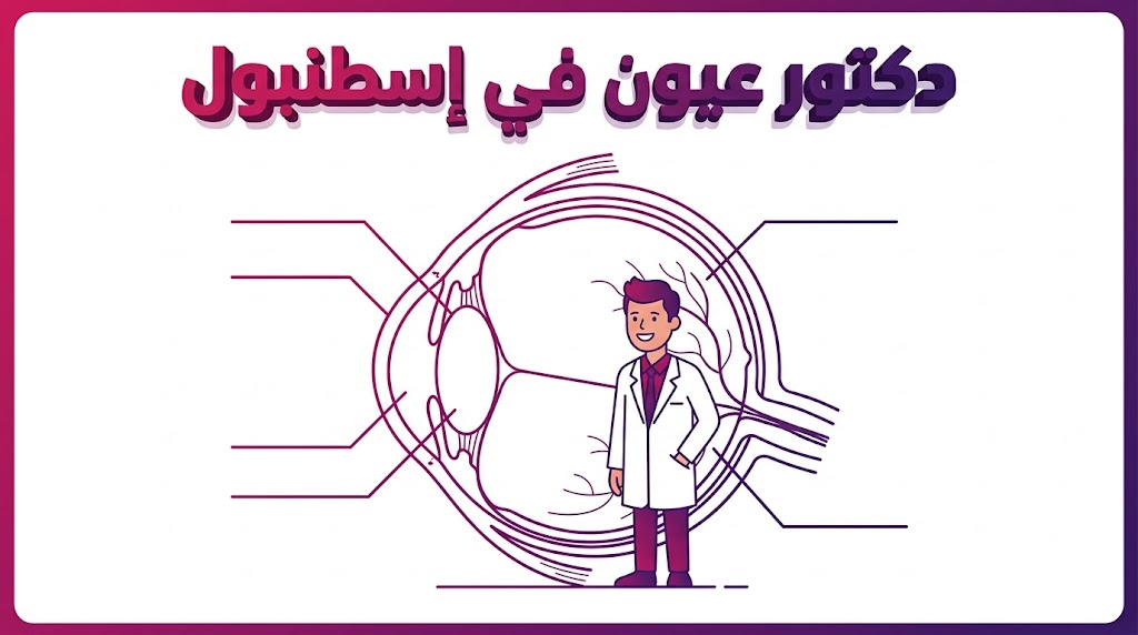 مخطط تشريحي للعين يوضح دقة العمليات الجراحية التي يقوم بها دكتور عيون في إسطنبول.