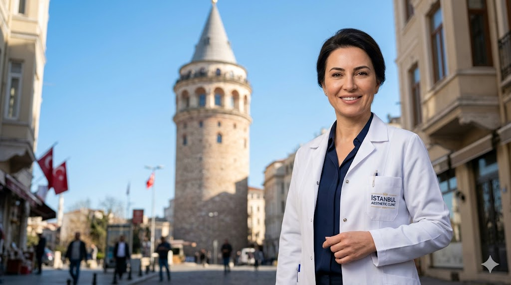 طبيب عيون متميز أمام برج غالاتا يقدم استشارات حول سعر كشف النظر في تركيا.