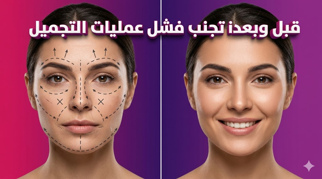  صورة "قبل وبعد" توضح علامات التخطيط الطبي الجراحي والنتائج الناجحة لتعزيز كيفية تجنب فشل عمليات التجميل.