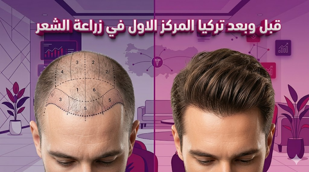 مقارنة قبل وبعد توضح نتائج مبهرة تؤكد أن تركيا المركز الاول في زراعة الشعر.