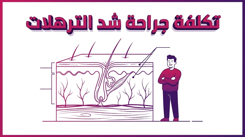  إنفوجرافيك طبي يوضح العلم وراء شد الجلد وتنسيق القوام مع التركيز على موضوع تكلفة جراحة شد الترهلات.