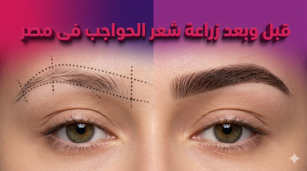  مقارنة واقعية قبل وبعد توضح نتائج زراعة شعر الحواجب فى مصر مع تخطيط طبي دقيق.