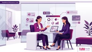 رسوم توضيحية حديثة لعيادة فاخرة تشرح تفاصيل تكلفة شد الثدي بالليزر للمرضى 