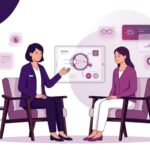 رسم توضيحي يظهر طبيب عيون يشرح للمريض تفاصيل تكلفة علاج طول النظر Hyperopia داخل عيادة حديثة 