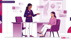 رسومات توضيحية طبية تشرح فوائد الجراحة الترميمية الوظيفية داخل عيادة حديثة ومتطورة 