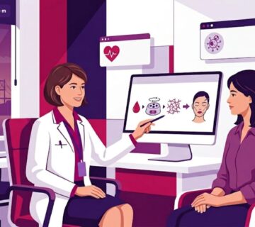 رسوم توضيحية لعيادة طبية حديثة تشرح تقنية حقن البلازما الغنية بالفيبرين (PRF) في تركيا للمريض 