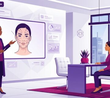 طبيب يشرح تفاصيل إجراء شد الوجه بالخيوط الكورية في تركيا لمريضة داخل عيادة تجميل فخمة 