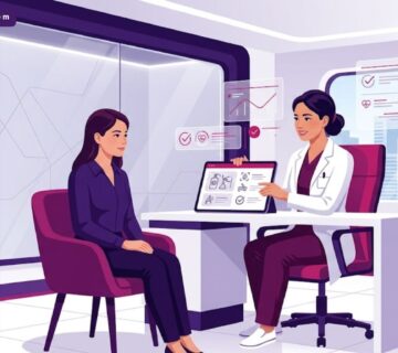 رسوم توضيحية لعيادة حديثة تشرح إجراءات السلامة لتجنب مخاطر شد الجسم السفلي في تركيا 