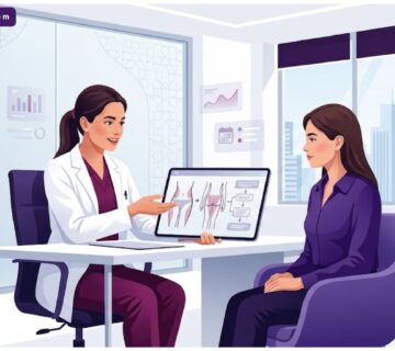 رسوم توضيحية لعيادة فاخرة تشرح ميزات شد الجسم السفلي في تركيا 