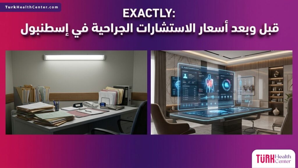 مقارنة بين جودة الاستشارة التقليدية والاستشارات المتميزة التي توضح أسعار الاستشارات الجراحية في إسطنبول.