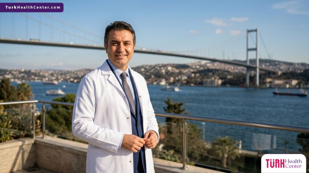 جراح تجميل خبير في اسطنبول أمام جسر البوسفور، وجهتك المثالية لإجراء جراحة شد الجزء السفلي من الوجه في تركيا.