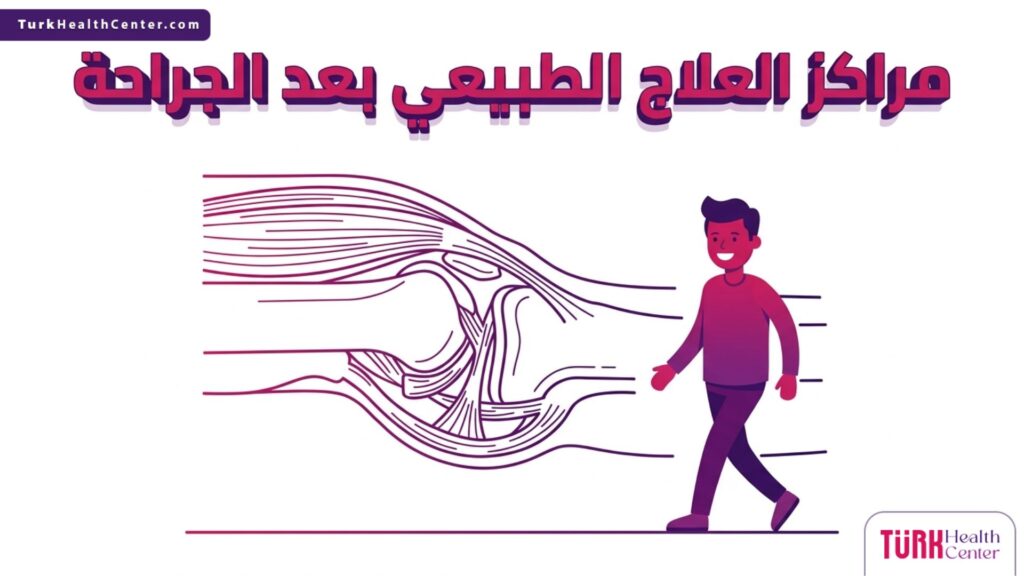 إنفوجرافيك تشريحي دقيق يوضح استجابة الأربطة والعضلات لبرامج التأهيل المقدمة في مراكز العلاج الطبيعي بعد الجراحة.