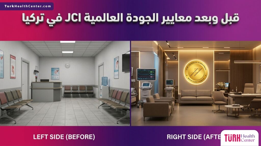 مقارنة قبل وبعد تطبيق معايير الجودة العالمية JCI في تركيا داخل المؤسسات الطبية