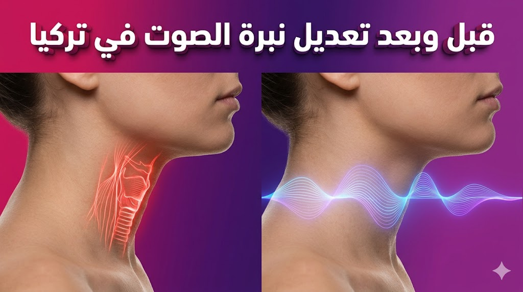 صورة مقارنة "قبل وبعد" توضح نتائج تعديل نبرة الصوت في تركيا من خلال رموز موجات الصوت.