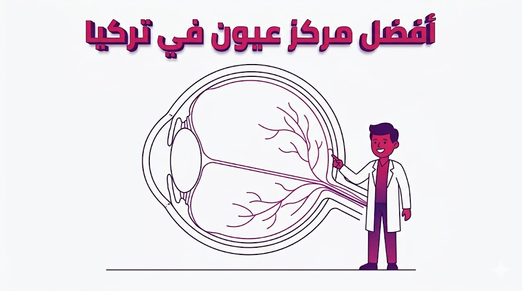 مخطط إنفوجرافيك تعليمي يوضح تشريح العين والعمليات المتاحة في أفضل مركز عيون في تركيا.