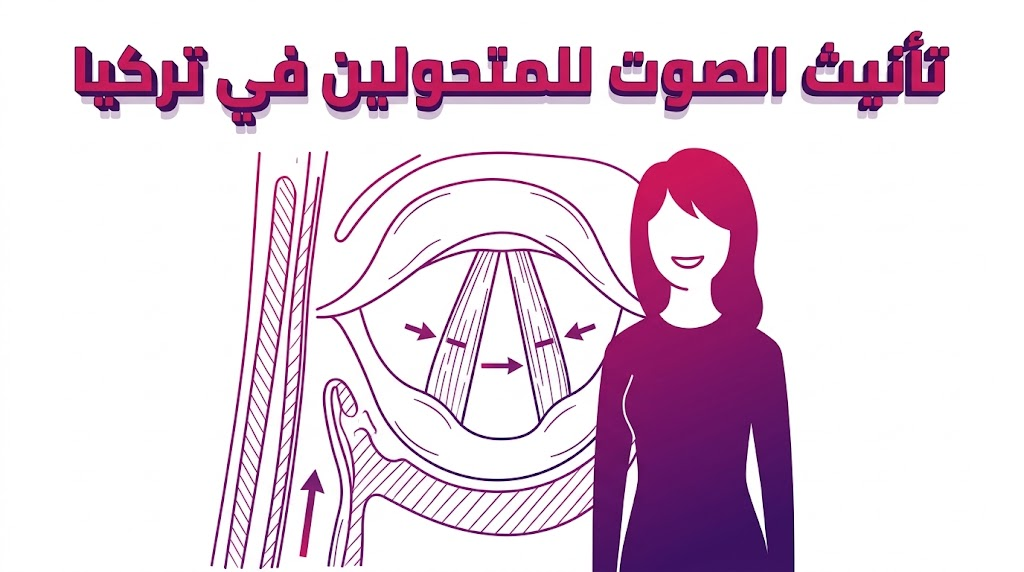  مخطط تشريحي يوضح آلية عمل الحبال الصوتية خلال عملية تأنيث الصوت للمتحولين في تركيا.