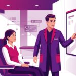 رسم توضيحي طبي لعيادة حديثة يوضح أسعار عمليات ترميم الوجه بعد الحوادث 