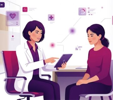 رسوم توضيحية لعيادة طبية فاخرة تشرح تقنيات علاج النبرة الأنفية جراحيا بأسلوب عصري 