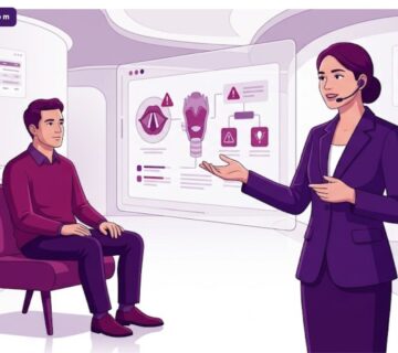 رسوم توضيحية حديثة تشرح مخاطر جراحة الحبال الصوتية داخل عيادة طبية فاخرة بأسلوب فيكتور راقي 