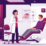 رسم توضيحي لعيادة طبية حديثة تشرح إجراءات علاج خراج الاسنان في تركيا للمريض 