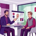 رسوم توضيحية لعيادة طبية حديثة تشرح أسعار عمليات تجميل الأذن للرجال في تركيا بالتفصيل 