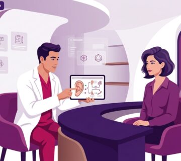 رسوم توضيحية لعيادة طبية حديثة تشرح تكلفة جراحة تصغير الأذن في تركيا للمريض