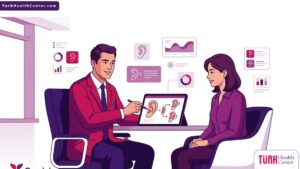 توضيح طبي لخطوات علاج بروز الأذن في تركيا داخل عيادة حديثة ومجهزة 