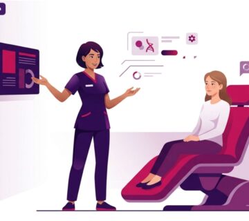رسم توضيحي متجهات لعيادة تجميل تناقش سعر جلسة البلازما جيت للجفون وتقنيات شد الجفون غير الجراحية 