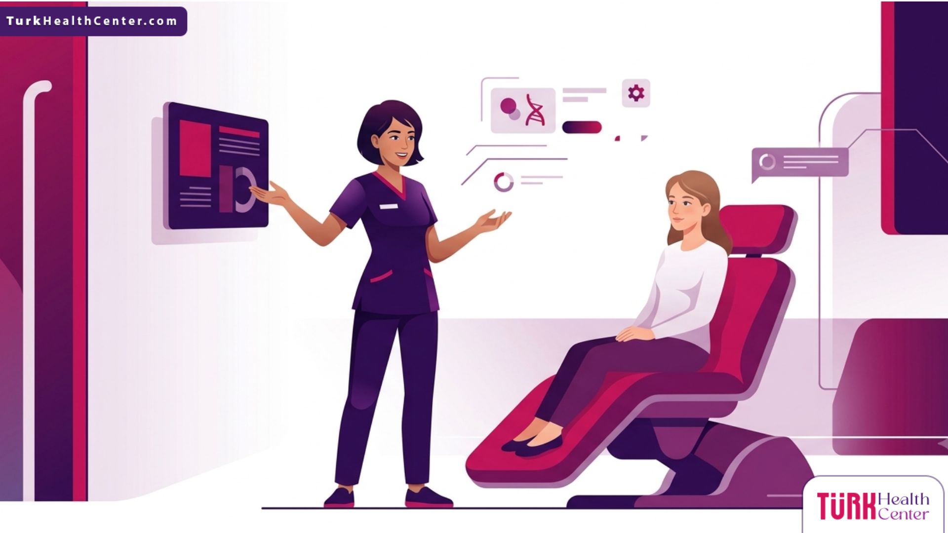 رسم توضيحي متجهات لعيادة تجميل تناقش سعر جلسة البلازما جيت للجفون وتقنيات شد الجفون غير الجراحية 