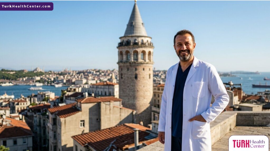 جراح تجميل أمام برج غلاطة في تركيا يعرض سعر عملية شد الجفن في اسطنبول